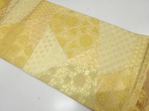 アンティーク　多津美織物製　切りばめ風　名物裂織り出し袋帯（材料）